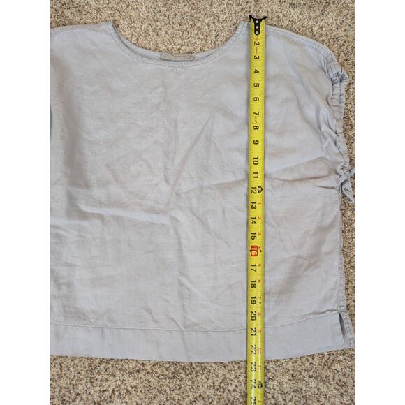 Everlane The Drawstring Tunic 100% Linen Pastel Blue Size Medium - Picture 5 of 9
